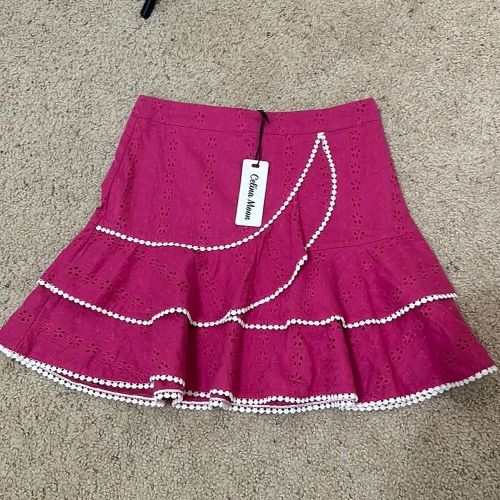 NWT Celina Moon ruffle skirt